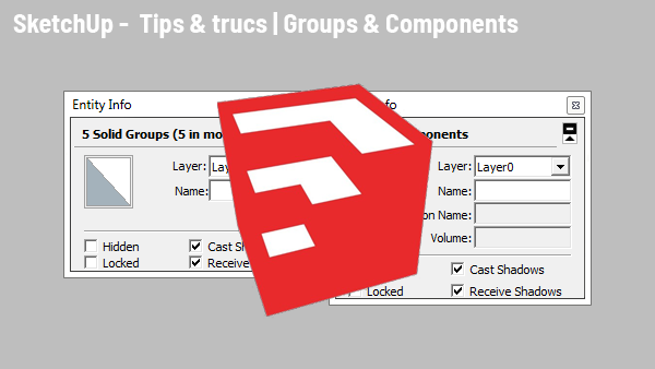 SketchUp groups components header